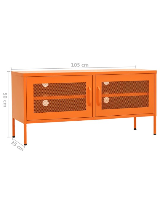 Televizoriaus spintelė, oranžinė, 105x35x50cm, plienas