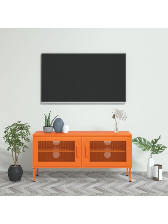 Televizoriaus spintelė, oranžinė, 105x35x50cm, plienas