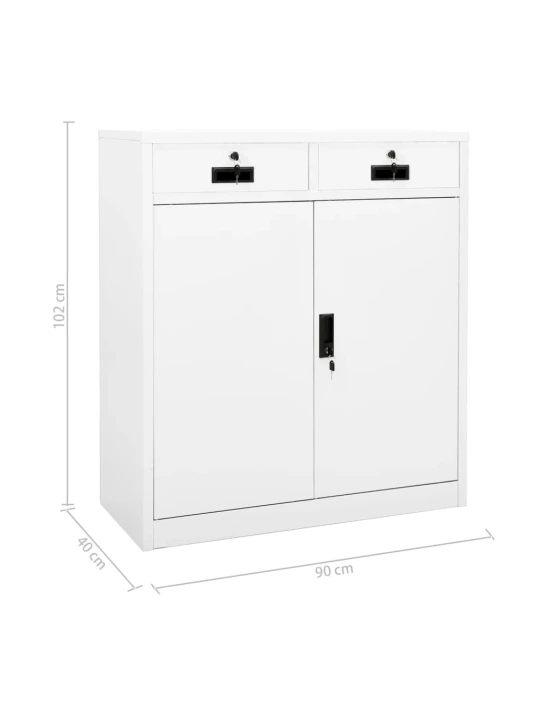 Biuro spintelė, baltos spalvos, 90x40x102cm, plienas