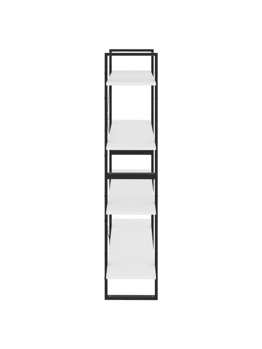 Spintelė knygoms, 4 lentynos, balta, 100x30x140cm, MDP