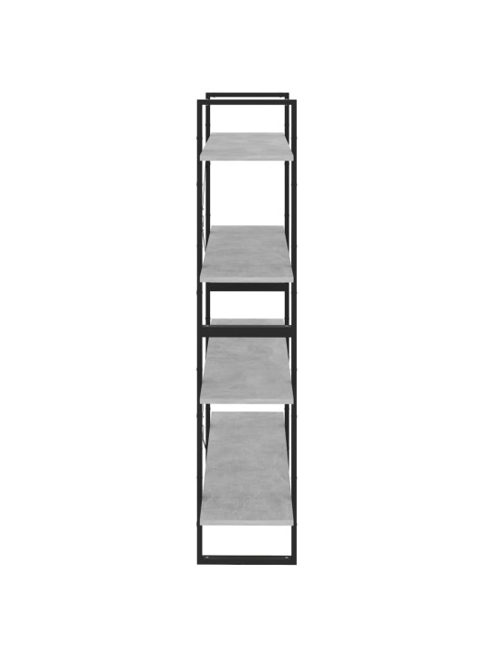 Spintelė knygoms, 4 lentynos, betono pilka, 100x30x140cm, MDP
