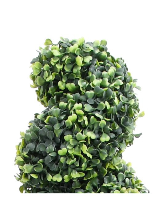 Dirbtinis buksmedis vazone, žalias, 117cm, spiralės formos
