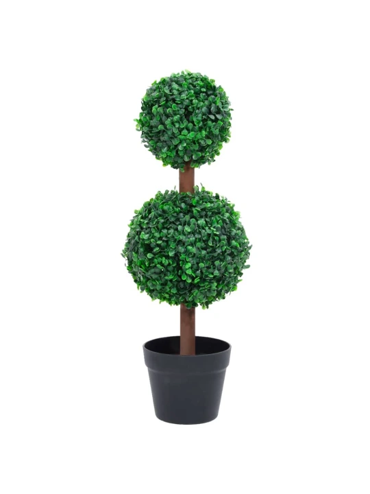 Dirbtinis buksmedis vazone, žalias, 60cm, rutulio formos