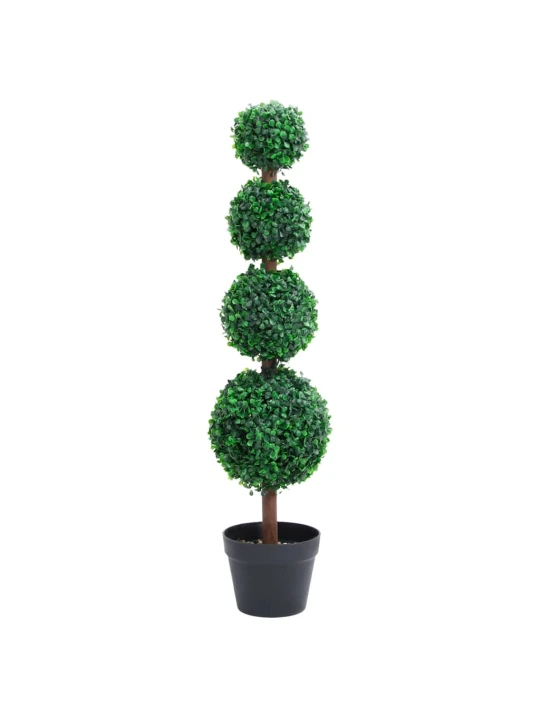 Dirbtinis buksmedis vazone, žalias, 90cm, rutulio formos