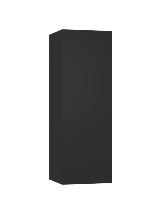Televizoriaus spintelės, 4vnt., juodos, 30,5x30x90cm, MDP
