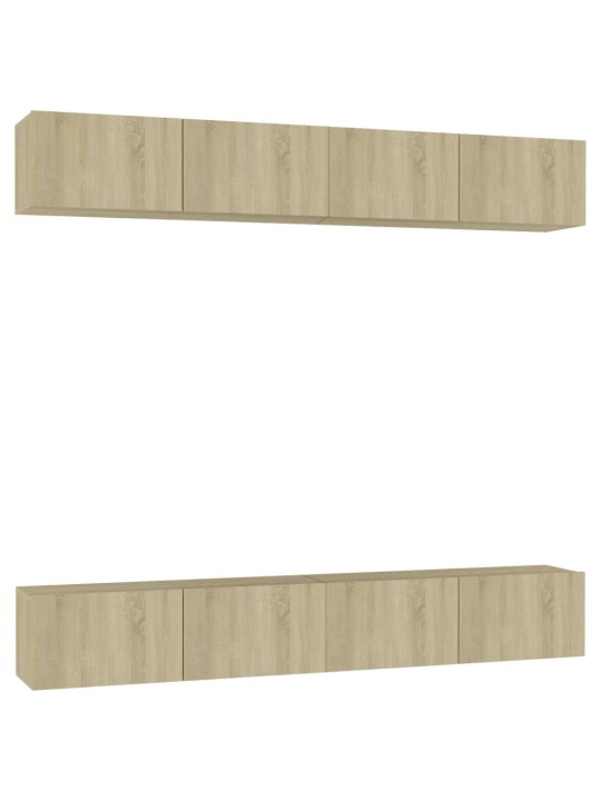 Televizoriaus spintelės, 4vnt., ąžuolo, 100x30x30cm, MDP