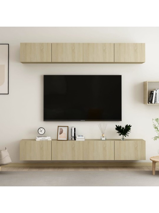 Televizoriaus spintelės, 4vnt., ąžuolo, 100x30x30cm, MDP