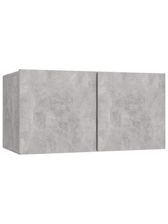 Televizoriaus spintelės, 4vnt., betono pilkos, 60x30x30cm, MDP