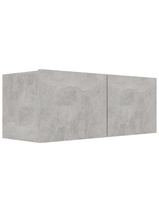 Televizoriaus spintelės, 4vnt., betono pilkos, 80x30x30cm, MDP