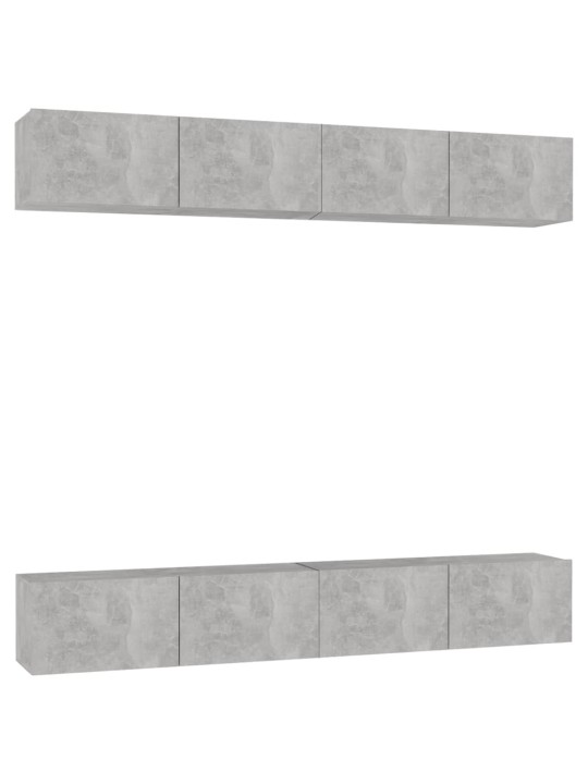 Televizoriaus spintelės, 4vnt., pilkos, 100x30x30cm, MDP