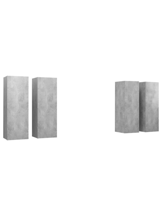 Televizoriaus spintelės, 4vnt., pilkos, 30,5x30x90cm, MDP