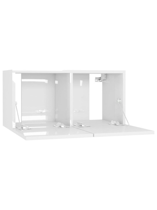 Televizoriaus spintelės, 4vnt., baltos, 60x30x30cm, MDP