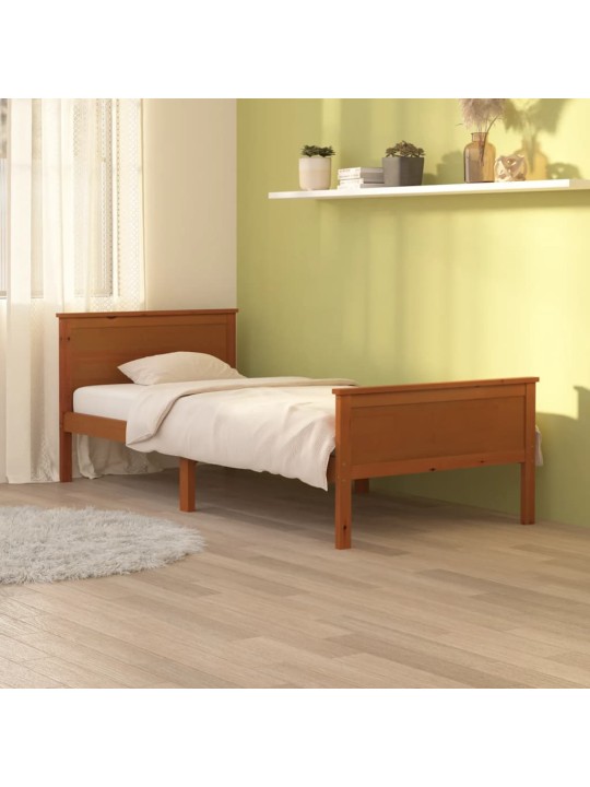 Lovos rėmas, medaus rudas, 100x200cm, pušies medienos masyvas