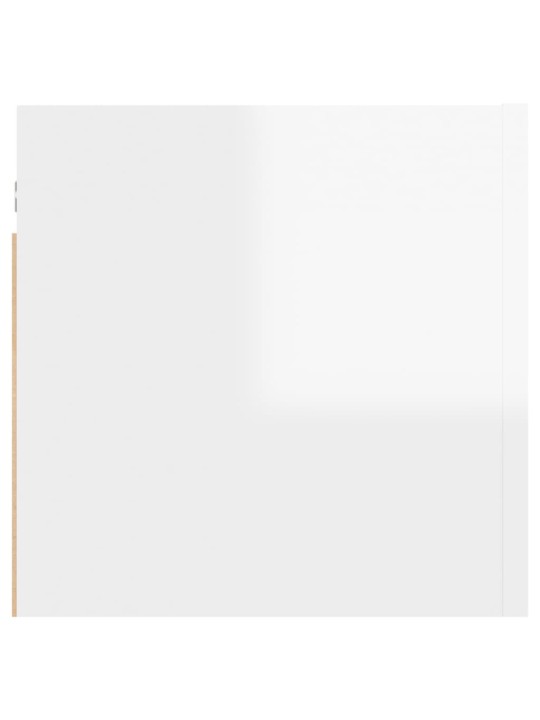 Naktinė spintelė, baltos spalvos, 30,5x30x30cm, MDP, blizgi
