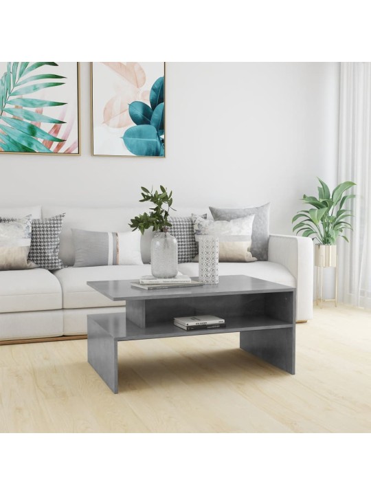 Kavos staliukas, betono pilkos spalvos, 90x60x42,5cm, MDP