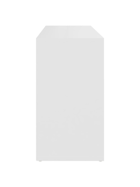 Batų suoliukas, baltos spalvos, 103x30x54,5cm, MDP, blizgus
