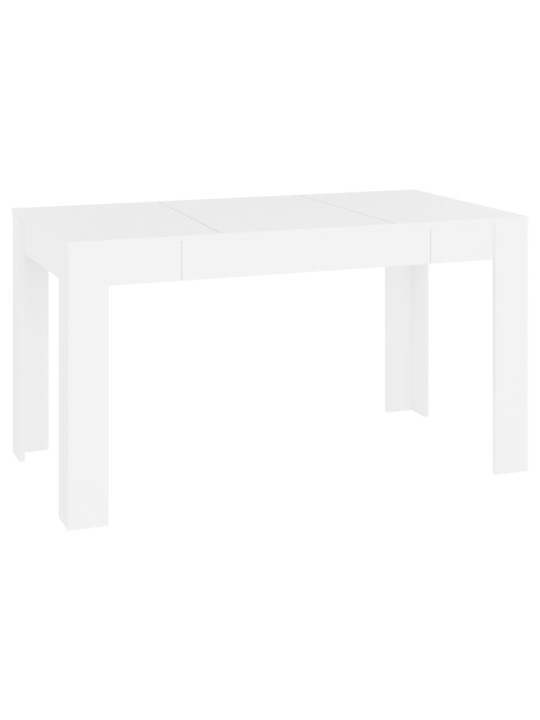 Valgomojo stalas, baltas, 140x74,5x76cm, perdirbta mediena