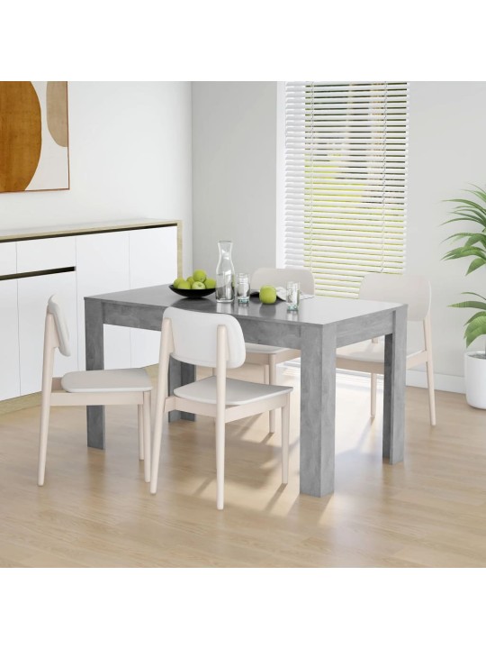Valgomojo stalas, betono pilkos spalvos, 140x74,5x76cm, MDP