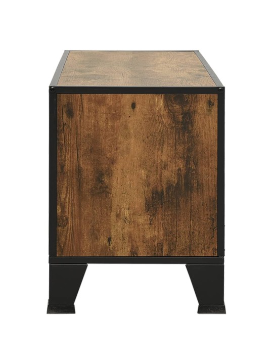 Televizoriaus spintelė, kaimiška ruda, 105x36x47cm, metalas/MDF
