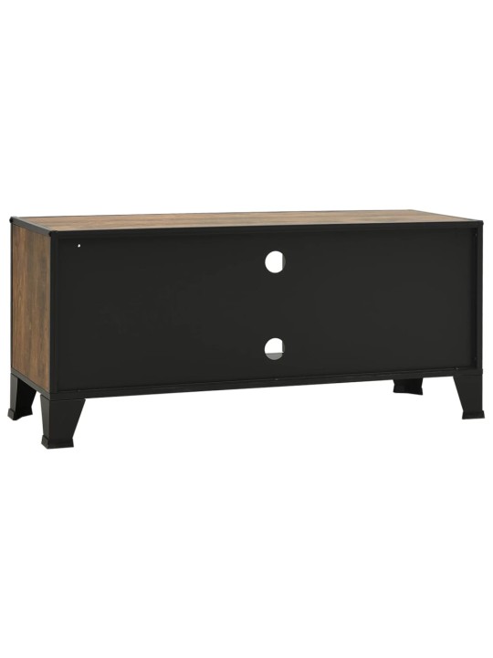 Televizoriaus spintelė, kaimiška ruda, 105x36x47cm, metalas/MDF