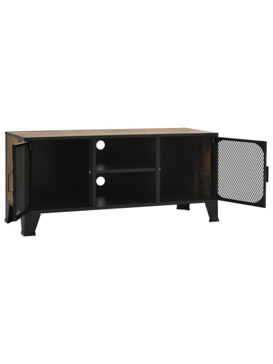 Televizoriaus spintelė, kaimiška ruda, 105x36x47cm, metalas/MDF