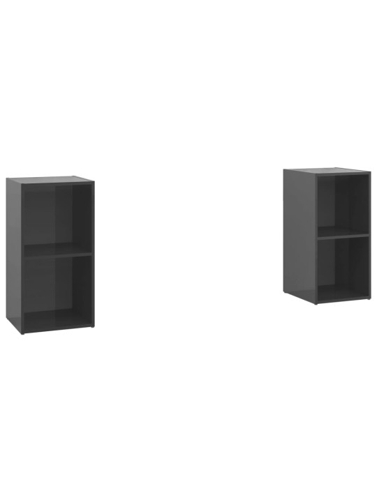 Televizoriaus spintelės, 2vnt., pilkos, 72x35x36,5cm, MDP