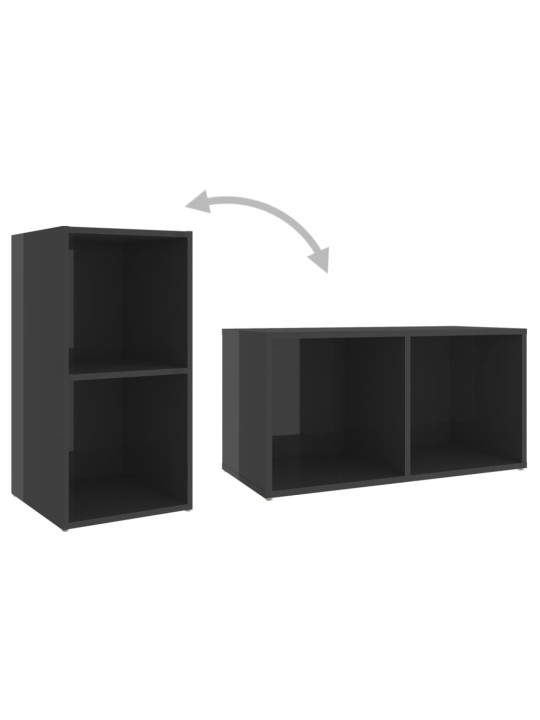Televizoriaus spintelės, 2vnt., pilkos, 72x35x36,5cm, MDP