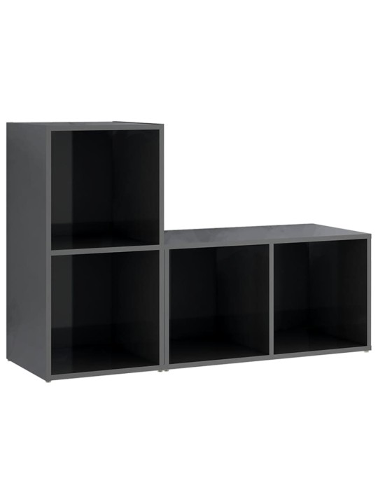 Televizoriaus spintelės, 2vnt., pilkos, 72x35x36,5cm, MDP