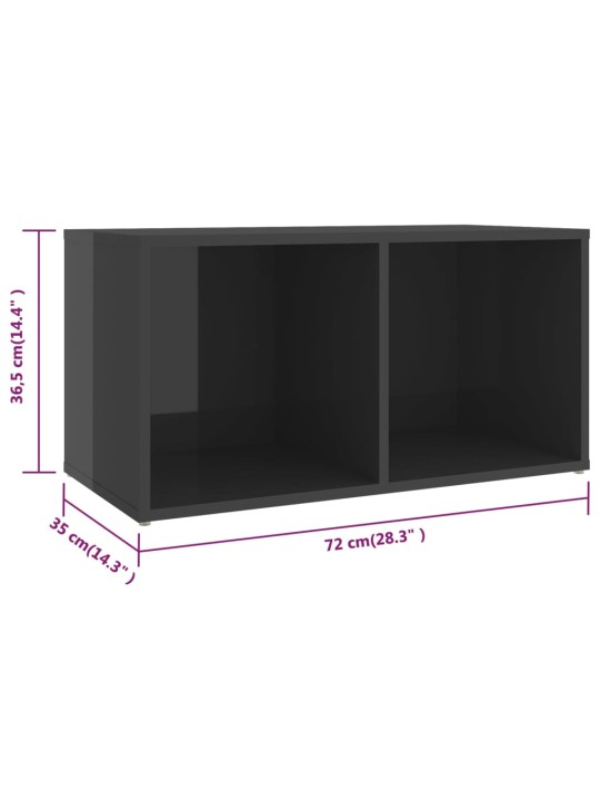 Televizoriaus spintelės, 4vnt., pilkos, 72x35x36,5cm, MDP