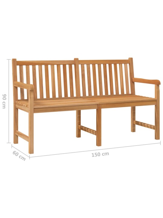 Sodo suoliukas, 150cm, tikmedžio medienos masyvas