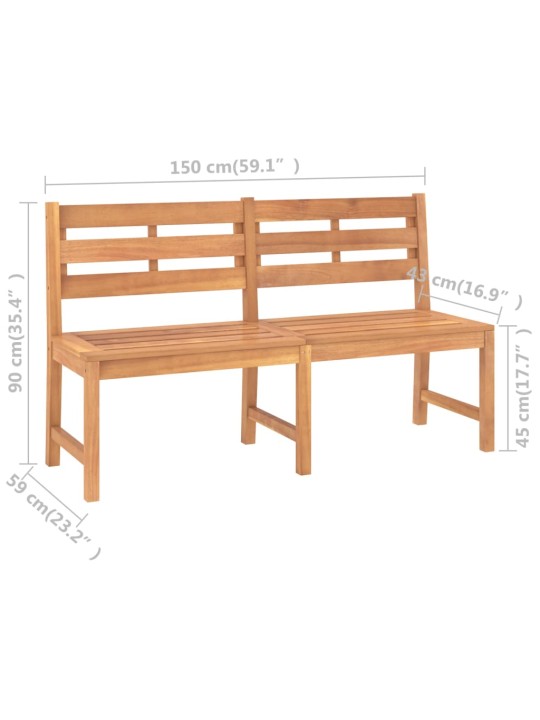 Sodo suoliukas, 150cm, tikmedžio medienos masyvas