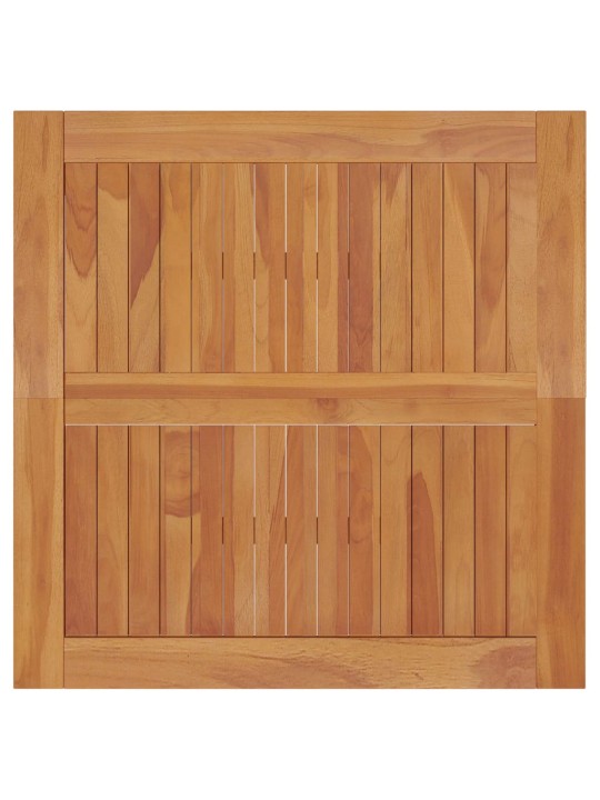 Sodo valgomojo stalas, 85x85x75cm, tikmedžio medienos masyvas