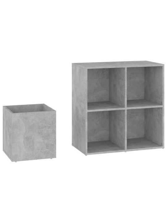Koridoriaus spintelė batams, betono pilka, 105x35,5x70cm, MDP