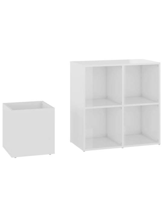 Koridoriaus spintelė batams, balta, 105x35,5x70cm, MDP, blizgi