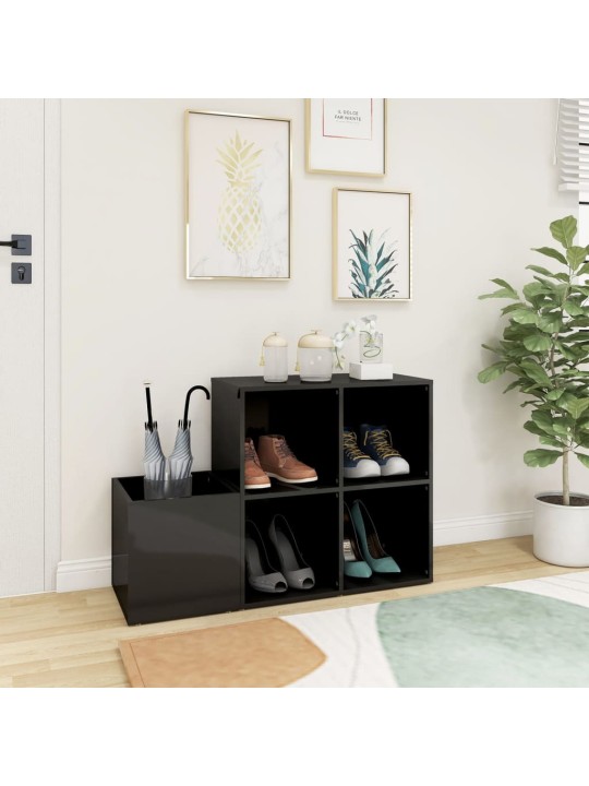 Koridoriaus spintelė batams, pilka, 105x35,5x70cm, MDP, blizgi