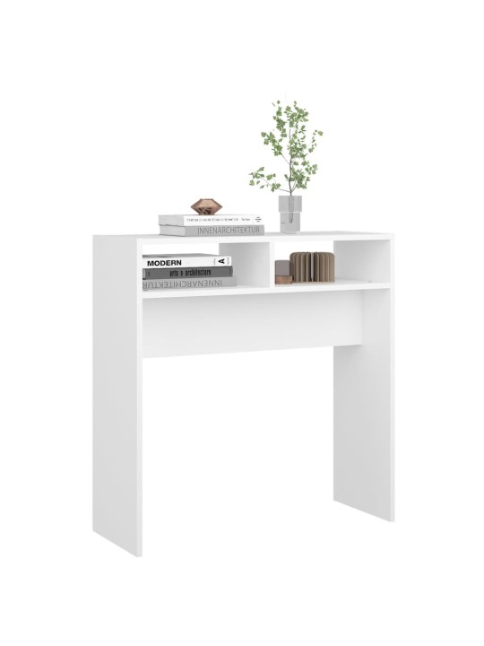 Konsolinis staliukas, baltos spalvos, 78x30x80cm, MDP