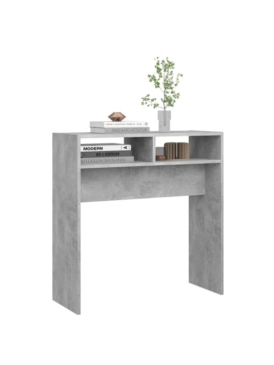 Konsolinis staliukas, betono pilkos spalvos, 78x30x80cm, MDP