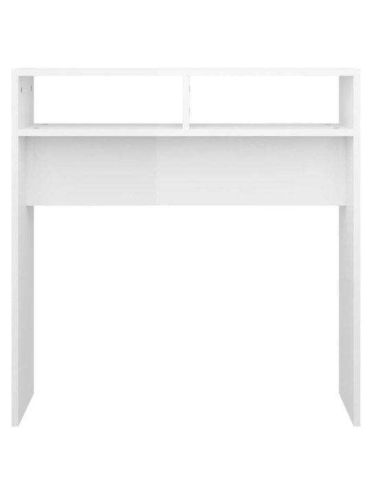 Konsolinis staliukas, baltas, 78x30x80cm, MDP, labai blizgus