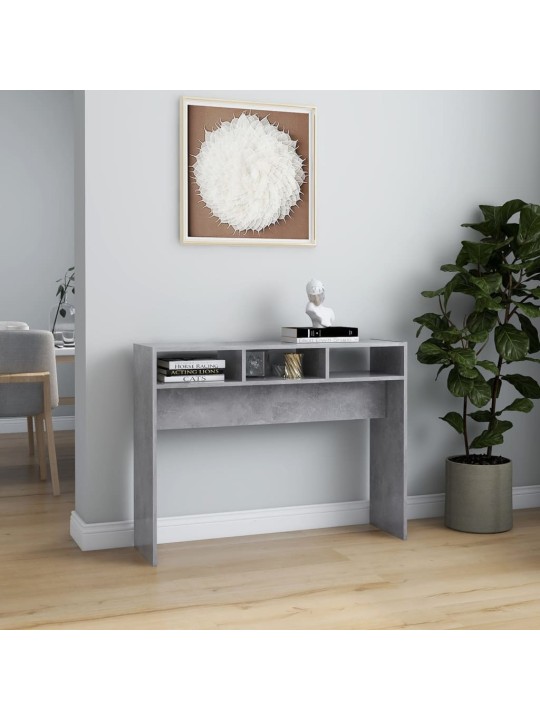 Konsolinis staliukas, betono pilkos spalvos, 105x30x80cm, MDP