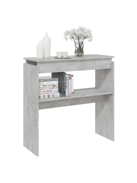 Konsolinis staliukas, betono, 80x30x80cm, apdirbta mediena