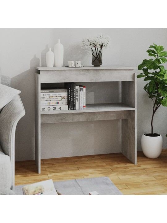 Konsolinis staliukas, betono, 80x30x80cm, apdirbta mediena