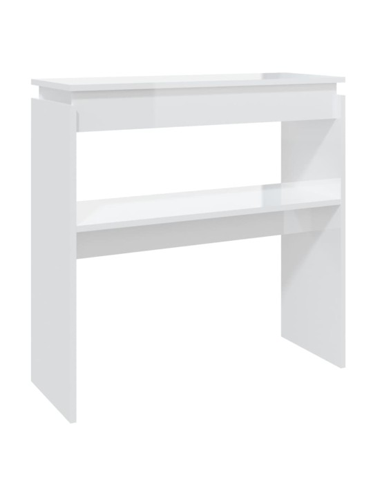 Konsolinis staliukas, baltas, 80x30x80cm, MDP, labai blizgus