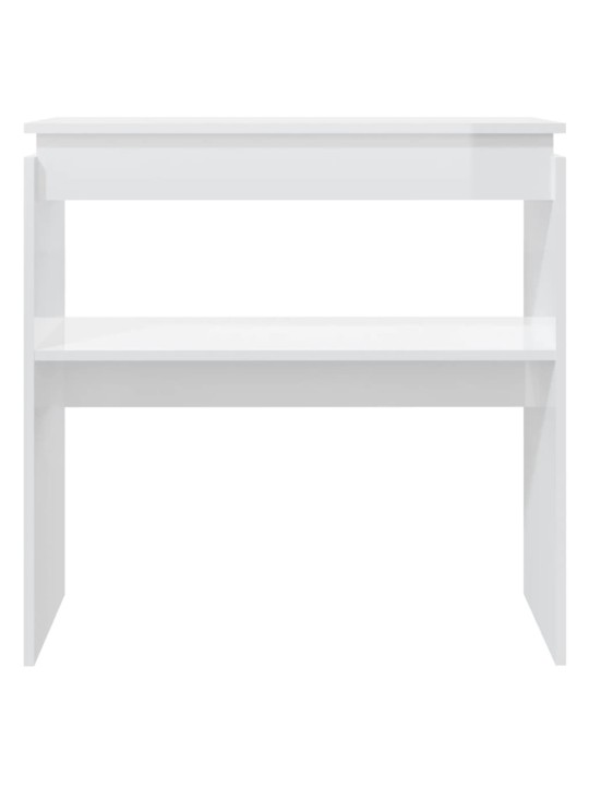Konsolinis staliukas, baltas, 80x30x80cm, MDP, labai blizgus