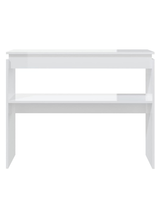 Konsolinis staliukas, baltas, 102x30x80cm, MDP, labai blizgus