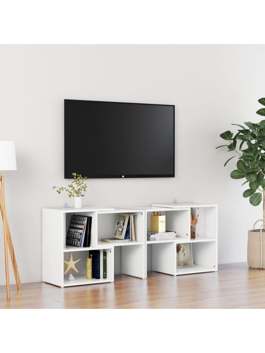 Televizoriaus spintelė, baltos spalvos, 104x30x52cm, MDP
