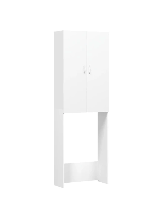 Skalbimo mašinos spintelė, baltos spalvos, 64x25,5x190cm