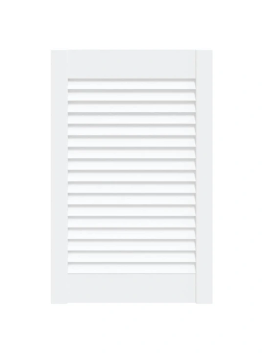 Spintelės durelės, baltos, 61,5x39,4cm, pušis, žaliuzių dizaino
