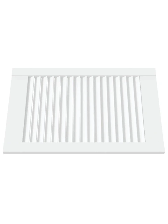 Spintelės durelės, baltos, 61,5x39,4cm, pušis, žaliuzių dizaino