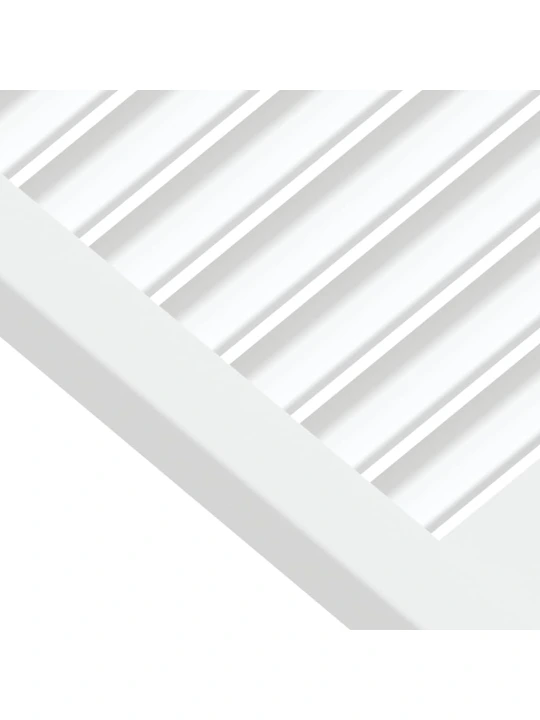 Spintelės durelės, baltos, 61,5x39,4cm, pušis, žaliuzių dizaino