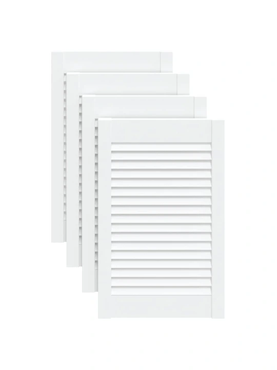 Spintelės durelės, 4vnt., baltos, 61,5x39,4cm, pušis